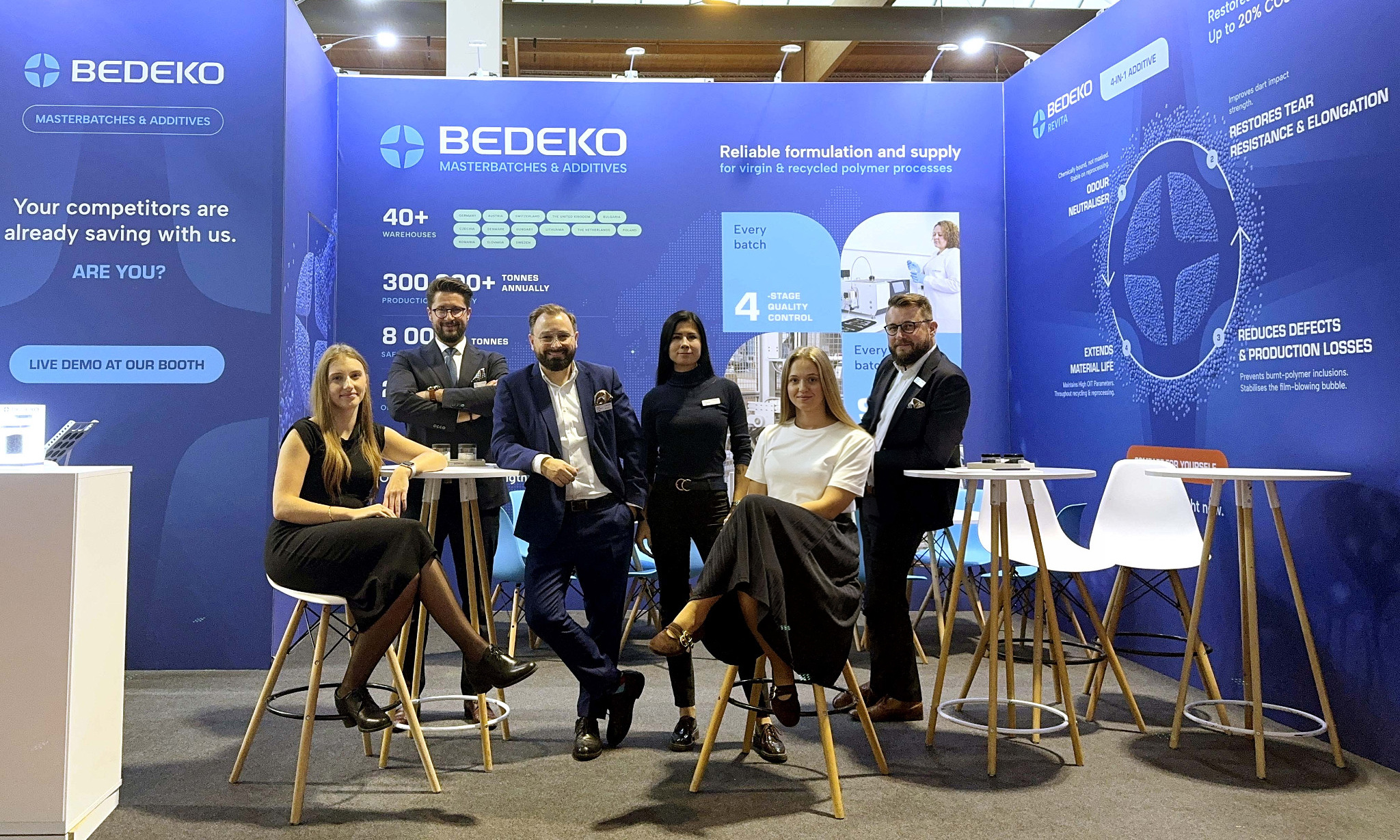 BEDEKO squad at the booth